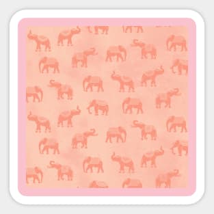 Light Blush Indian Elephants Sticker